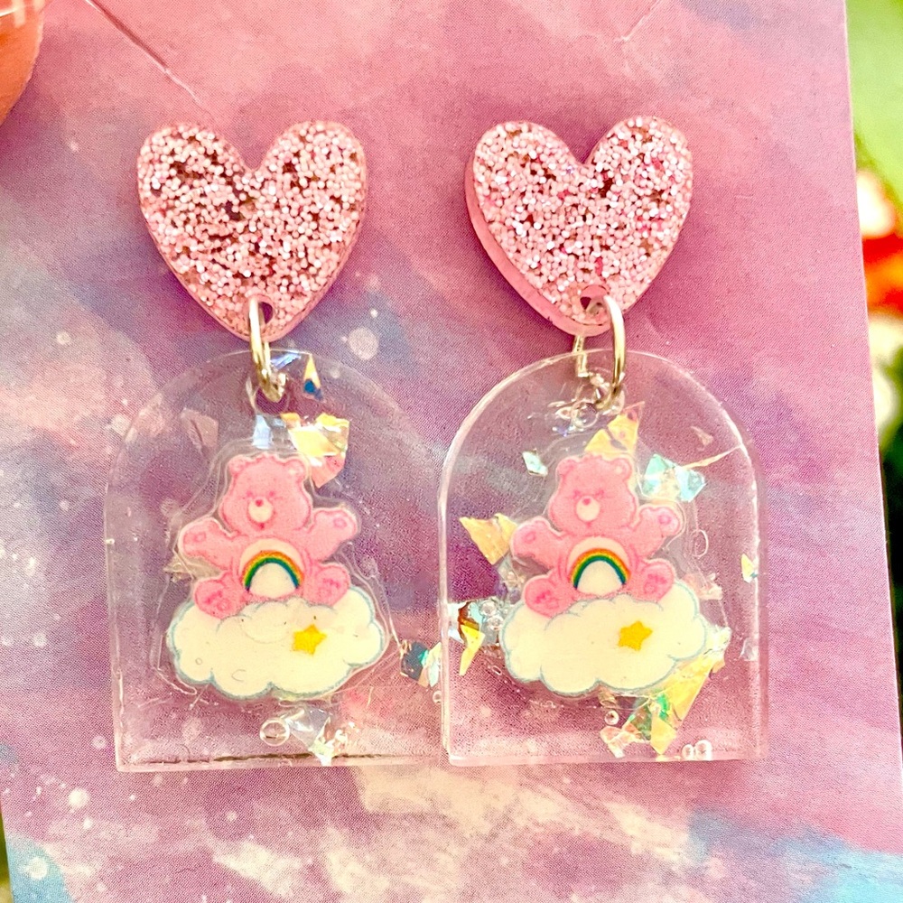 Care Bear Acrylic Dangle Earrings